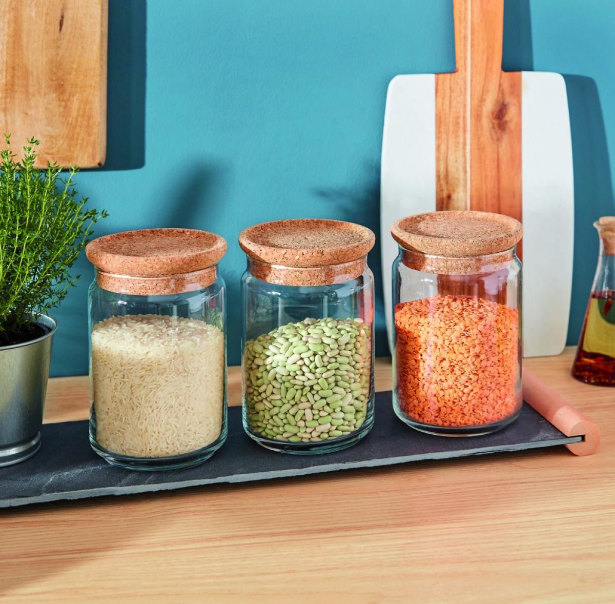 LUMINARC Pure Jar Kork 0,75 liter med lokk