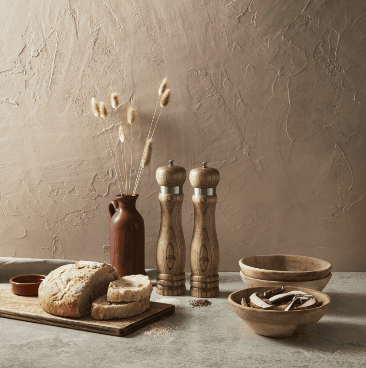 BARBARY&OAK Hoxton Salt/Pepper i asketre, keramisk kvern, H19cm