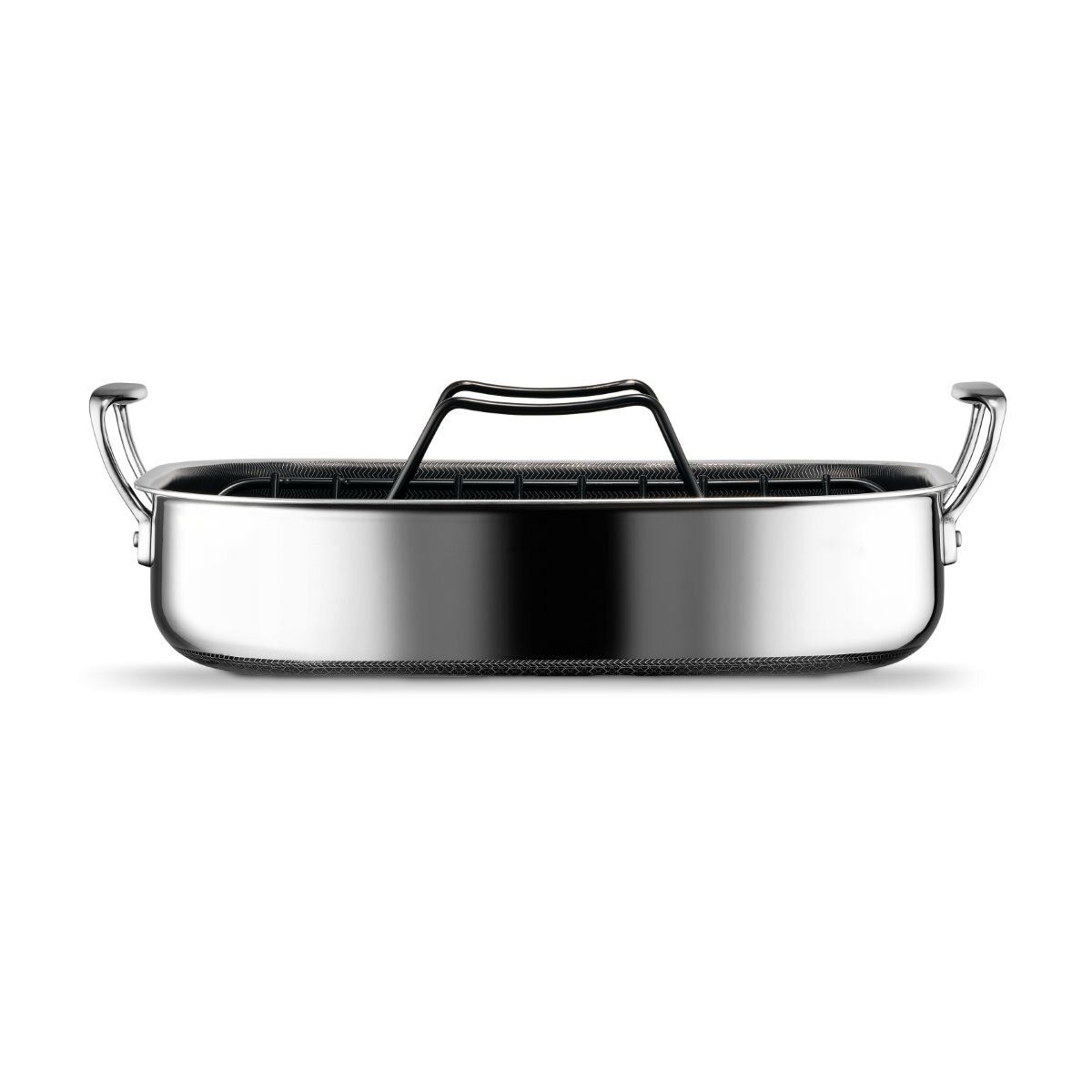 HEXCLAD Ovnspanne med stativ, 35x25x8cm, hybrid