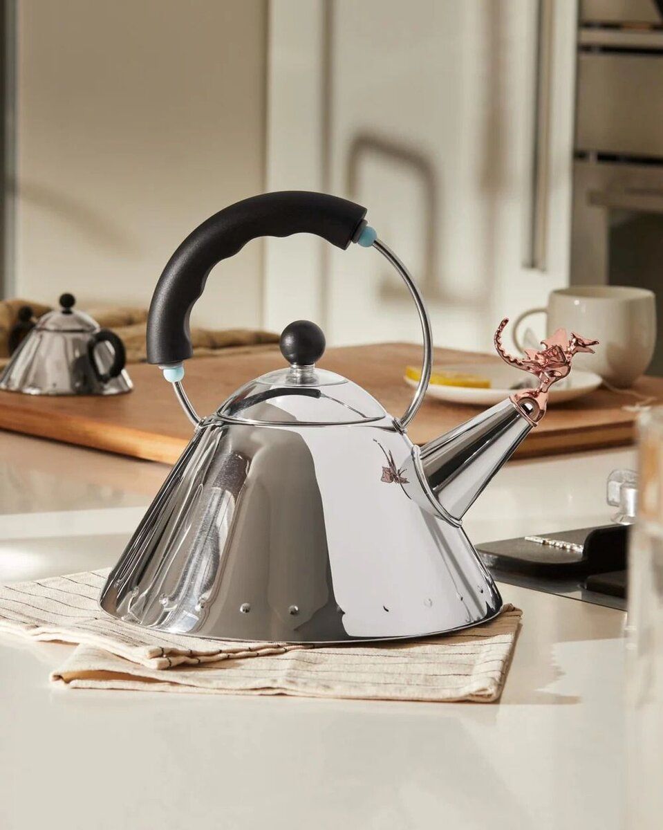 ALESSI TEA REX Vannkoker med drageformet fløyte