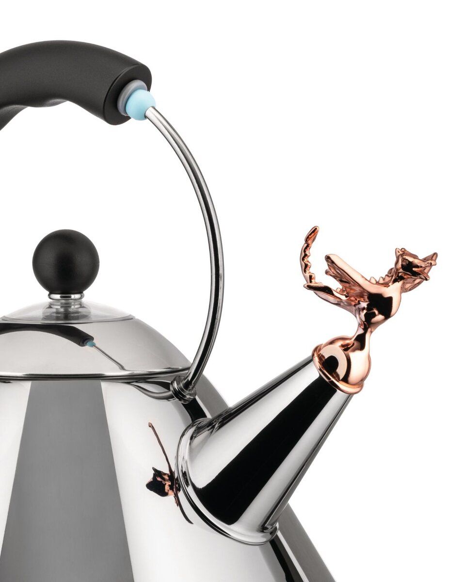 ALESSI TEA REX Vannkoker med drageformet fløyte