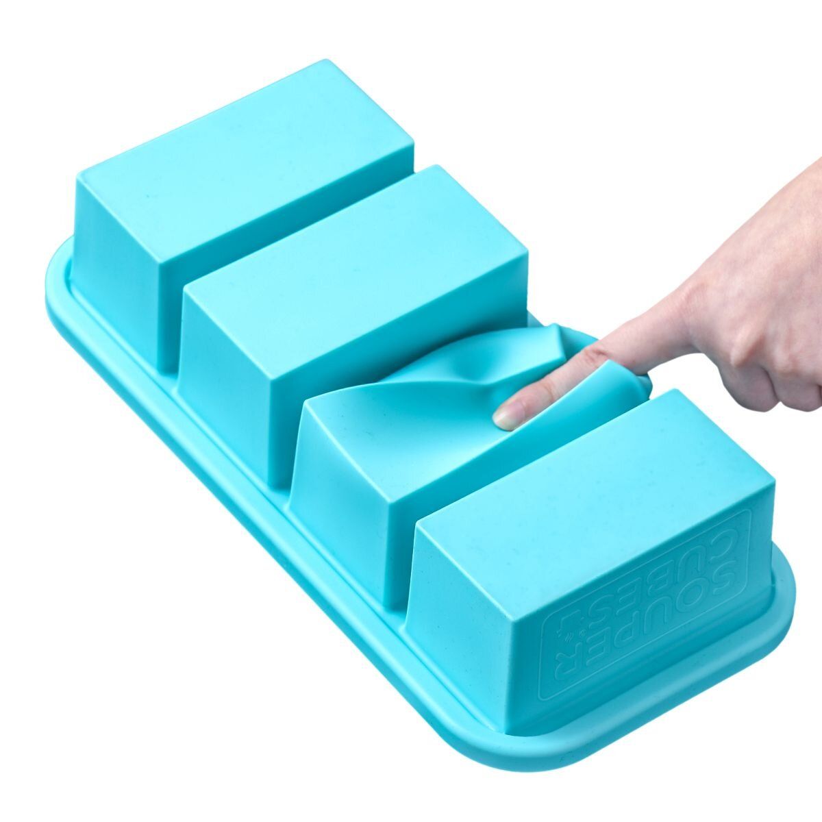 SOUPER CUBES Matoppbevaring i Silikon m/lokk 1-cup, 1pk, Blå