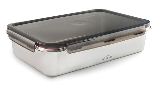 Hovedbilde LACOR Mikrobølgesikker matboks i stål m/tett lokk - 5000ml