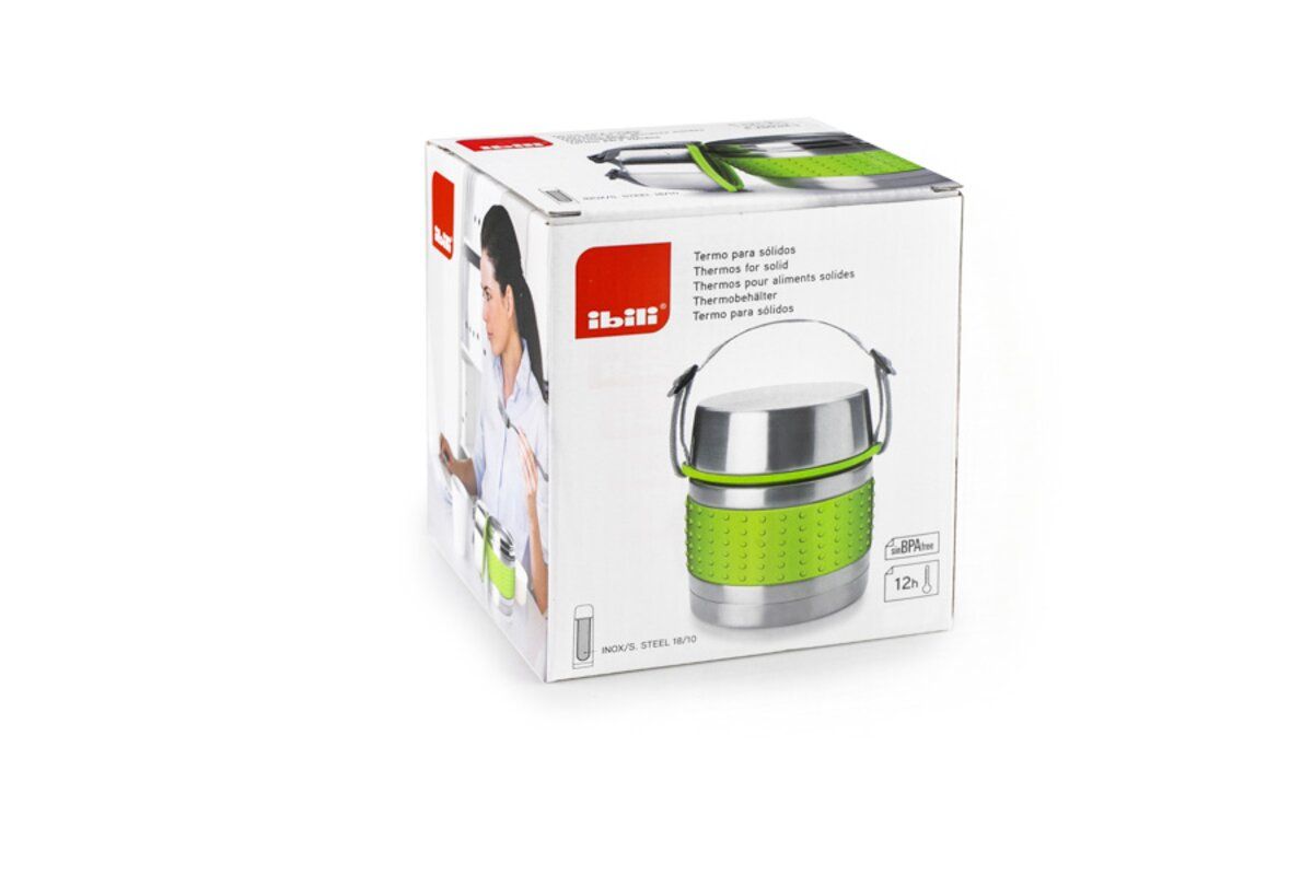 Mattermos i stål med bærestropp | dobbeltvegg | 750ml | IBILI